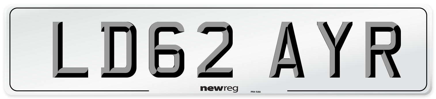 LD62 AYR Number Plate from New Reg